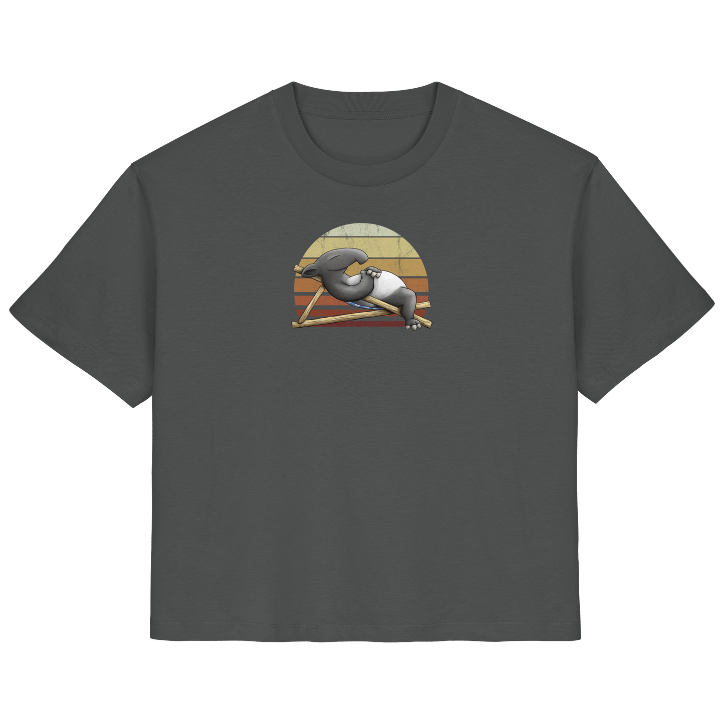 Lässiger Retro Sundown Tapir - Ladies Organic Shirt