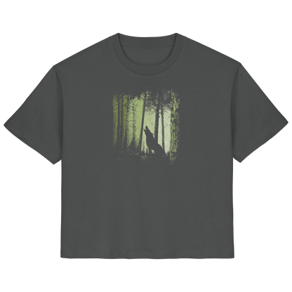 Einsamer Wolf im Zwielicht Wald  - Ladies Organic Shirt