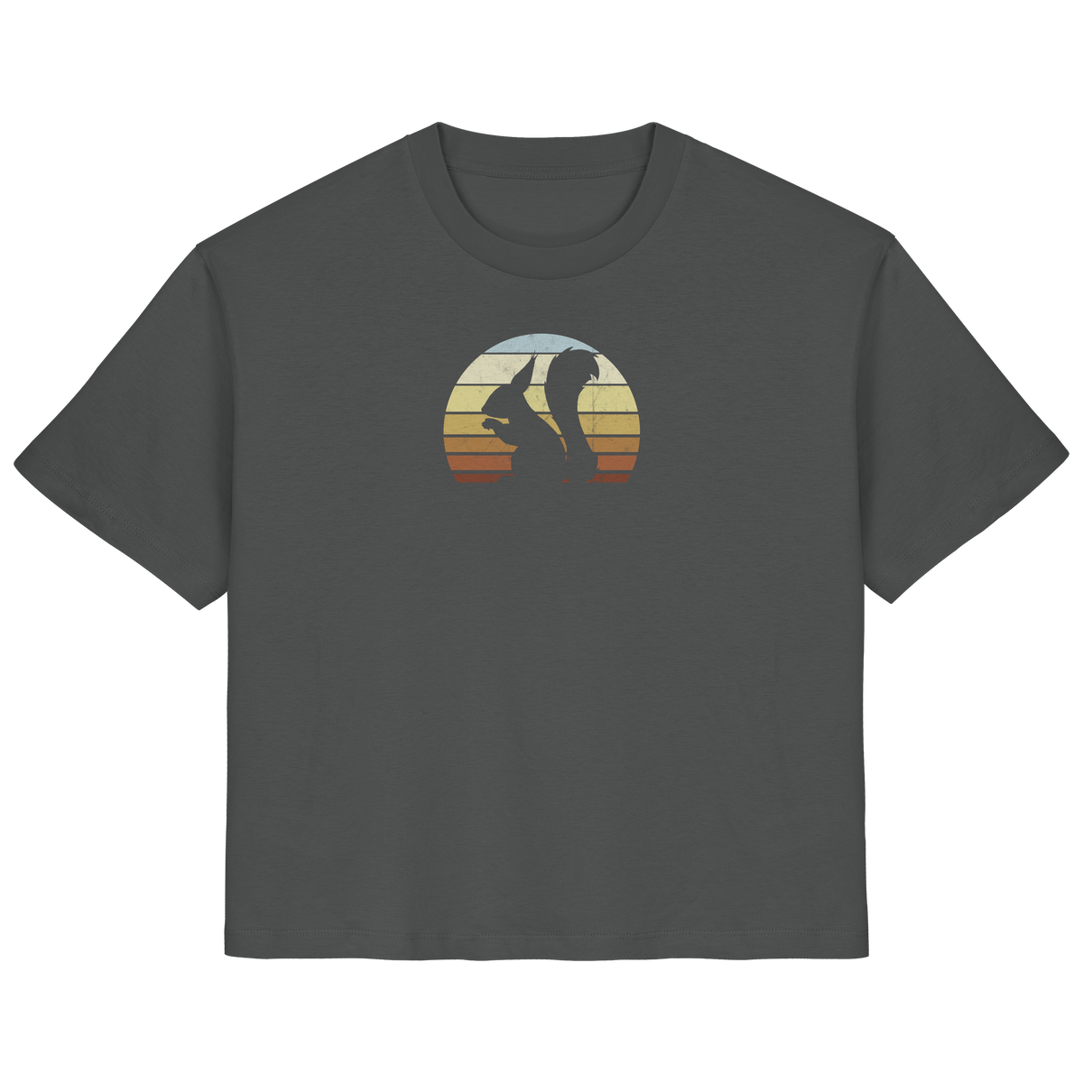 Retro Eichhörnchen Silhouette - Ladies Organic Shirt