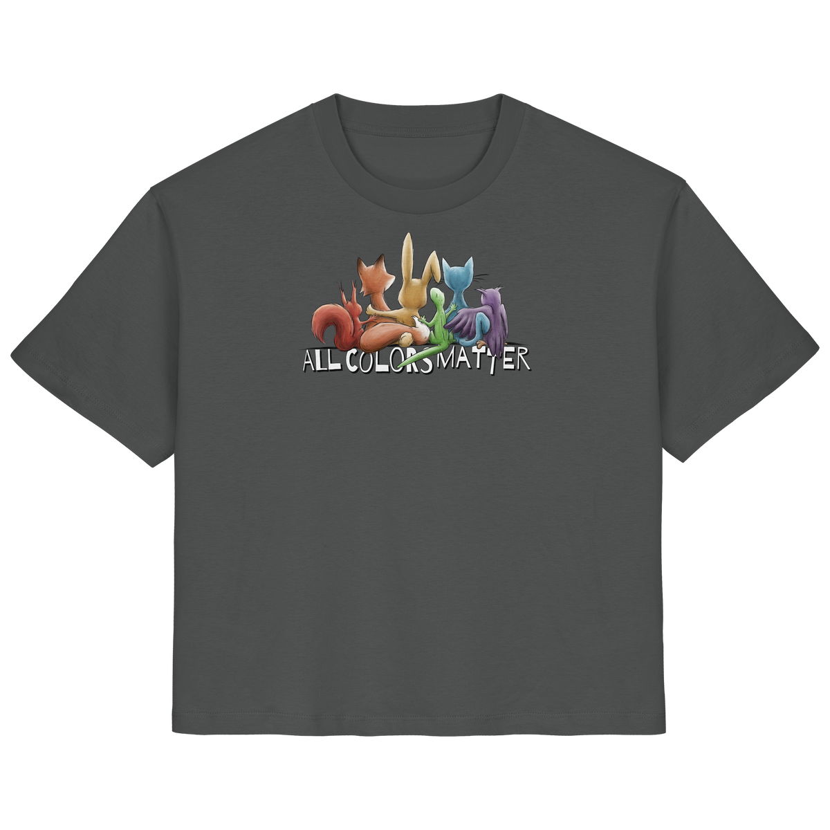 All Colors Matter! Regenbogen Tiere für Vielfalt - Ladies Organic Shirt