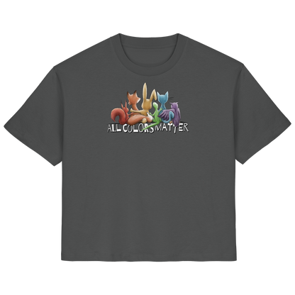 All Colors Matter! Regenbogen Tiere für Vielfalt - Ladies Organic Shirt