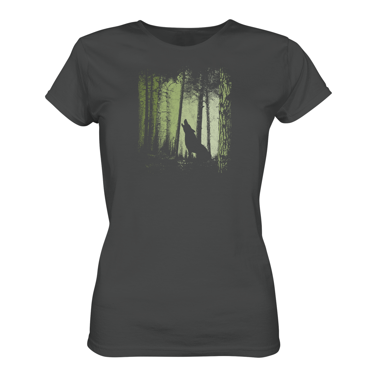 Einsamer Wolf im Zwielicht Wald  - Ladies Organic Shirt