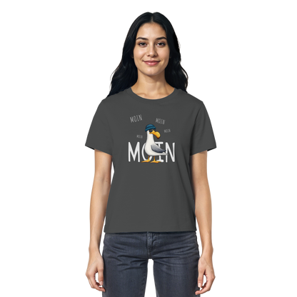 Moin Moin Lässige Hipster Möwe  - Ladies Organic Shirt