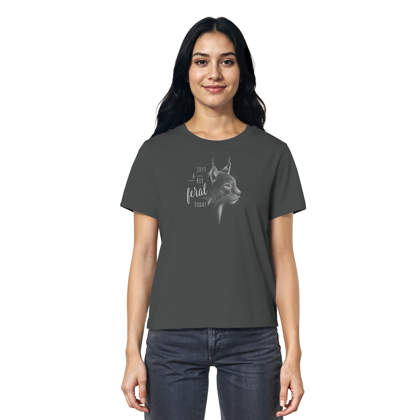 Just A Bit Feral Today! Wildkatze - Ladies Organic Shirt