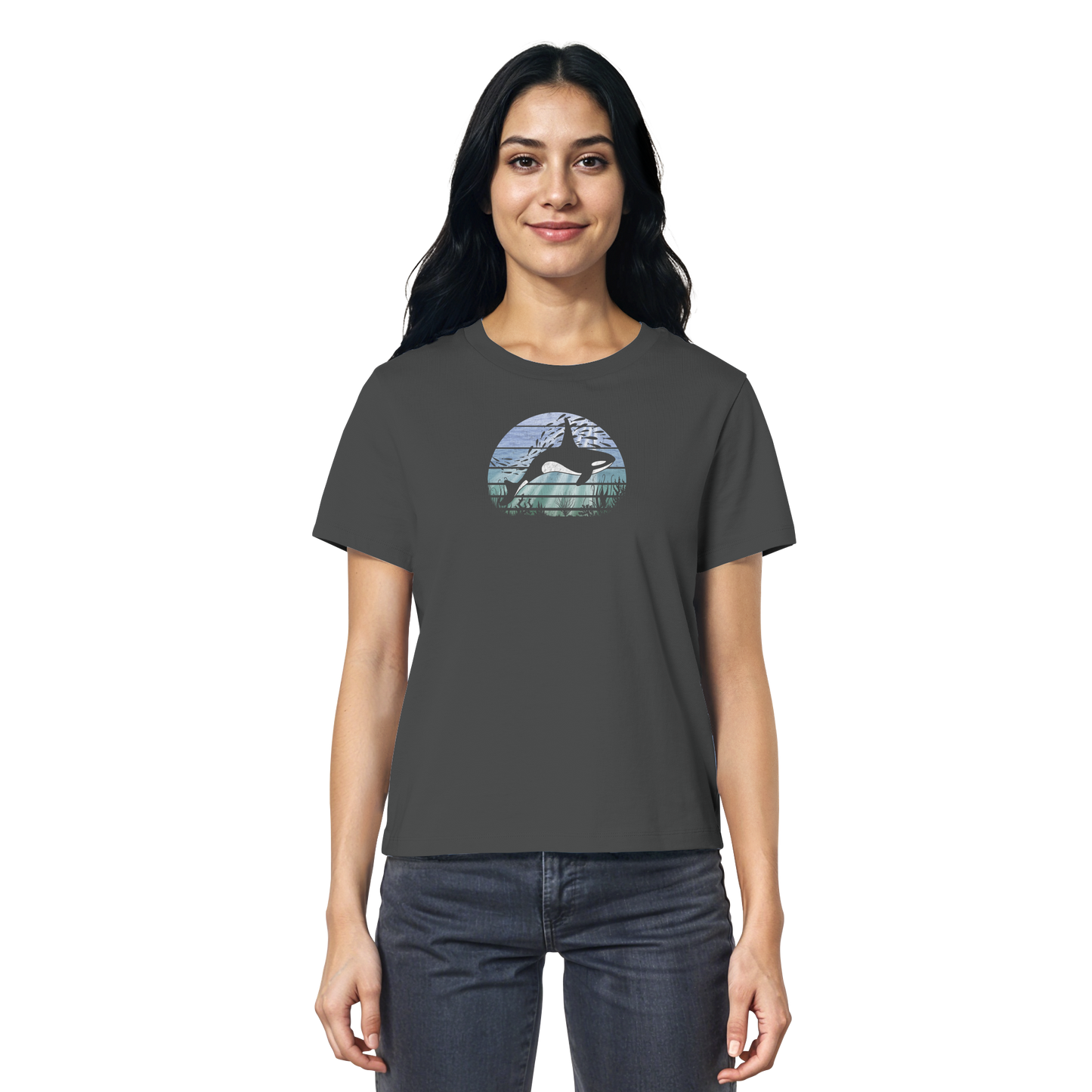 Retro Tiefsee Schwertwal Orca - Ladies Organic Shirt