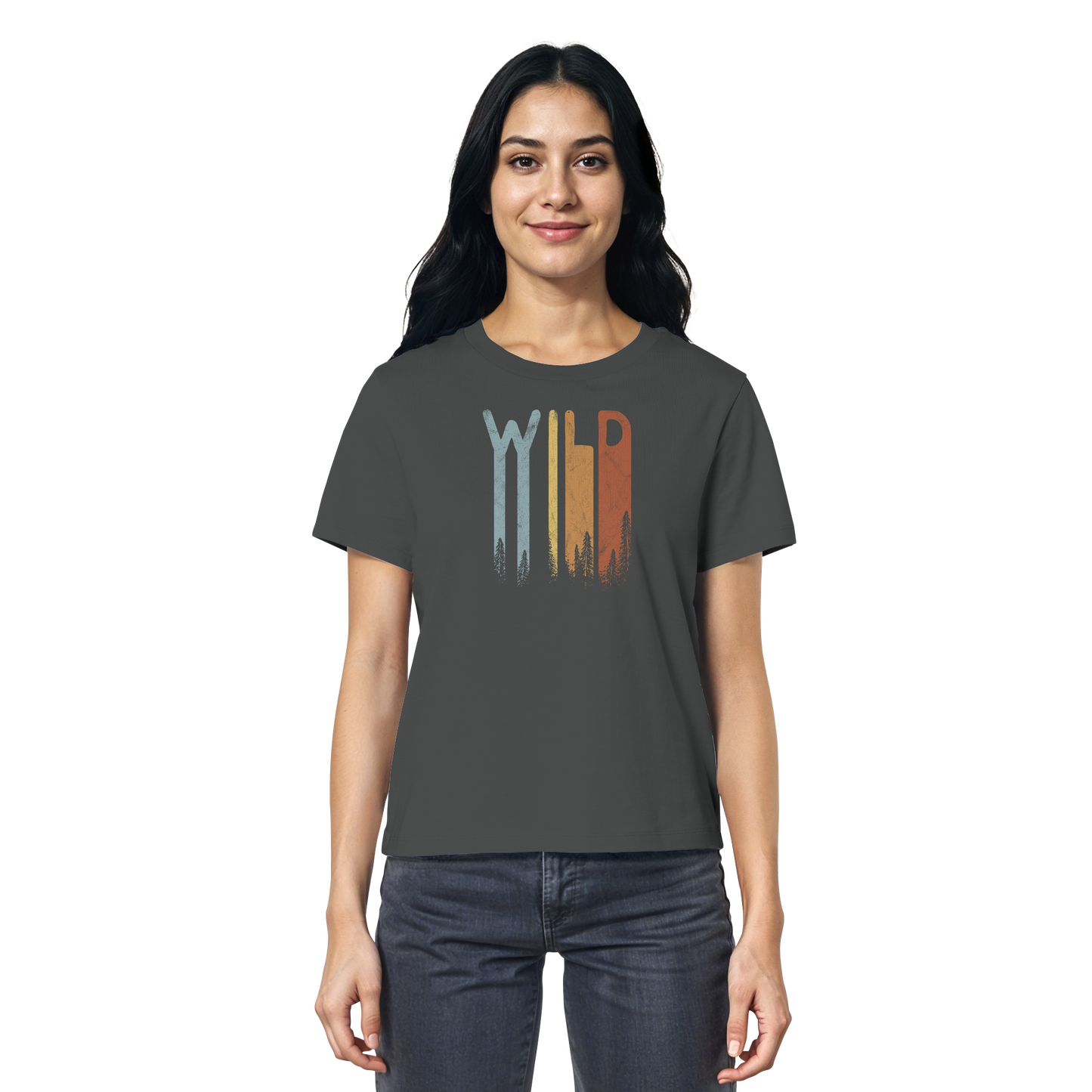 Wild Retro Schriftzug - Ladies Organic Shirt
