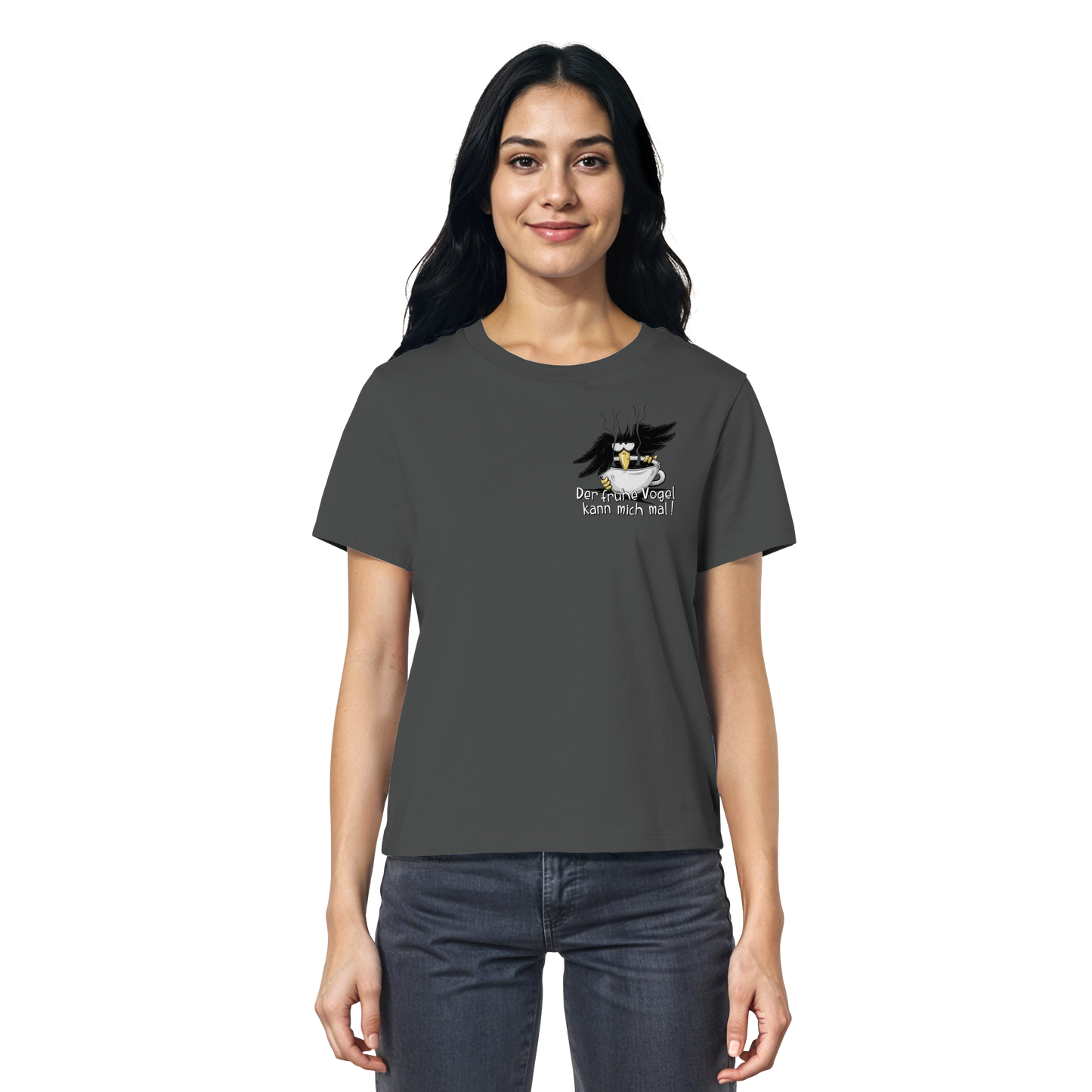 Der frühe Vogel kann mich mal | Kaffee Rabe - Ladies Organic Shirt