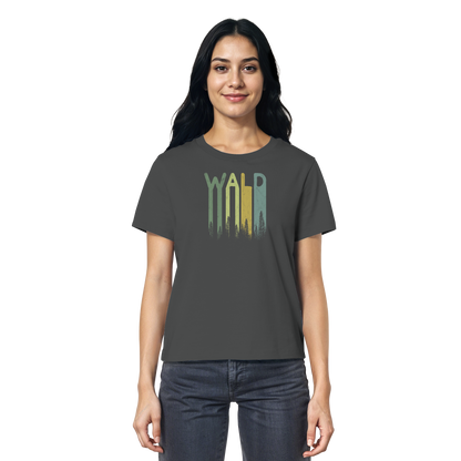 Wald Retro Forst Schriftzug - Ladies Organic Shirt