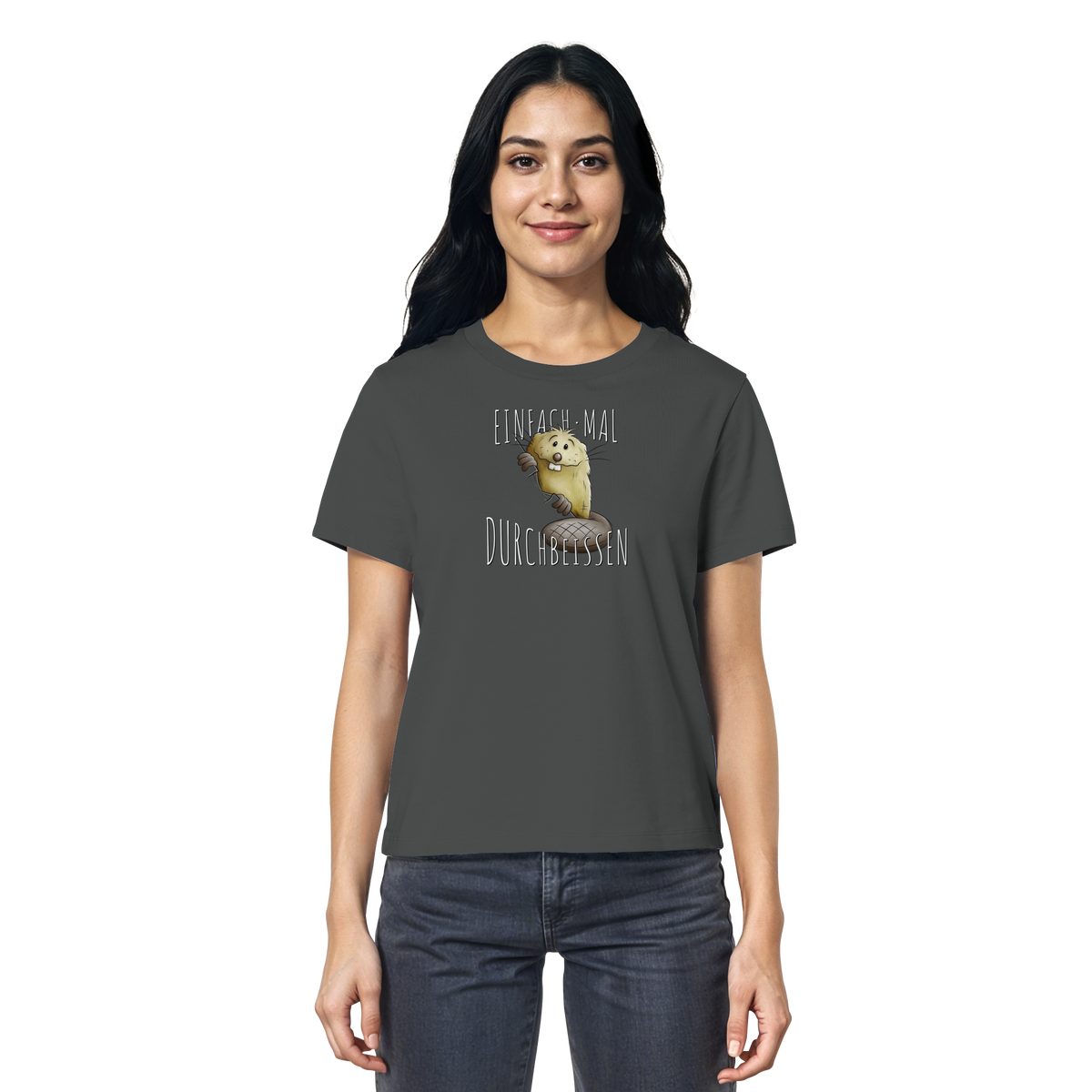 Einfach mal Durchbeissen Biber - Ladies Organic Shirt