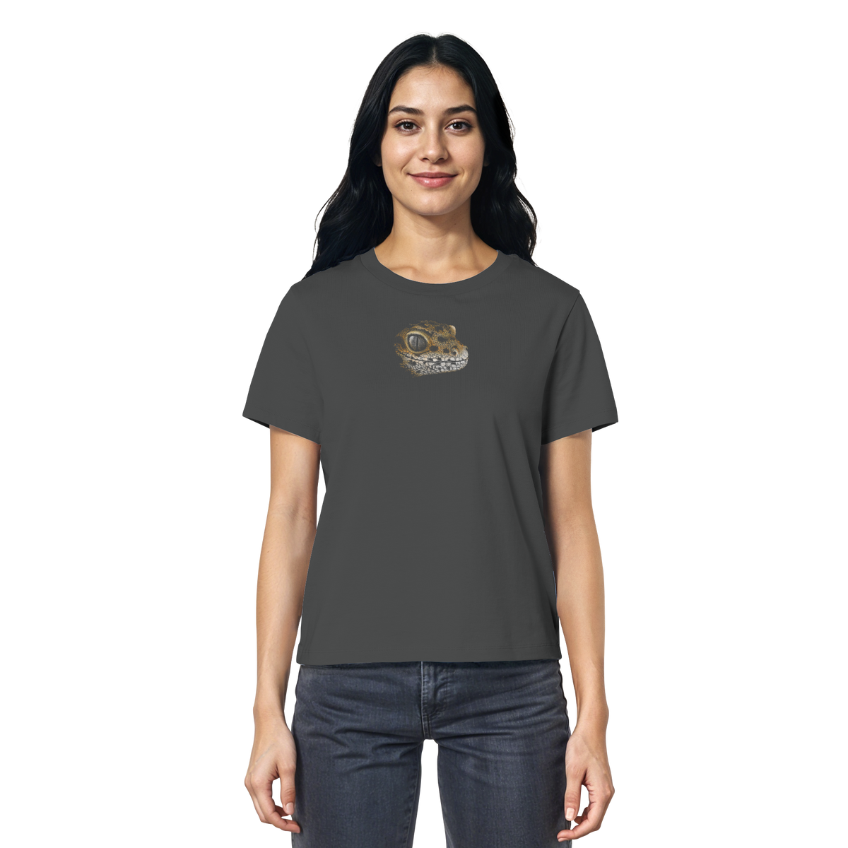 Leopard Gecko Skizze Kritzelkunst - Ladies Organic Shirt