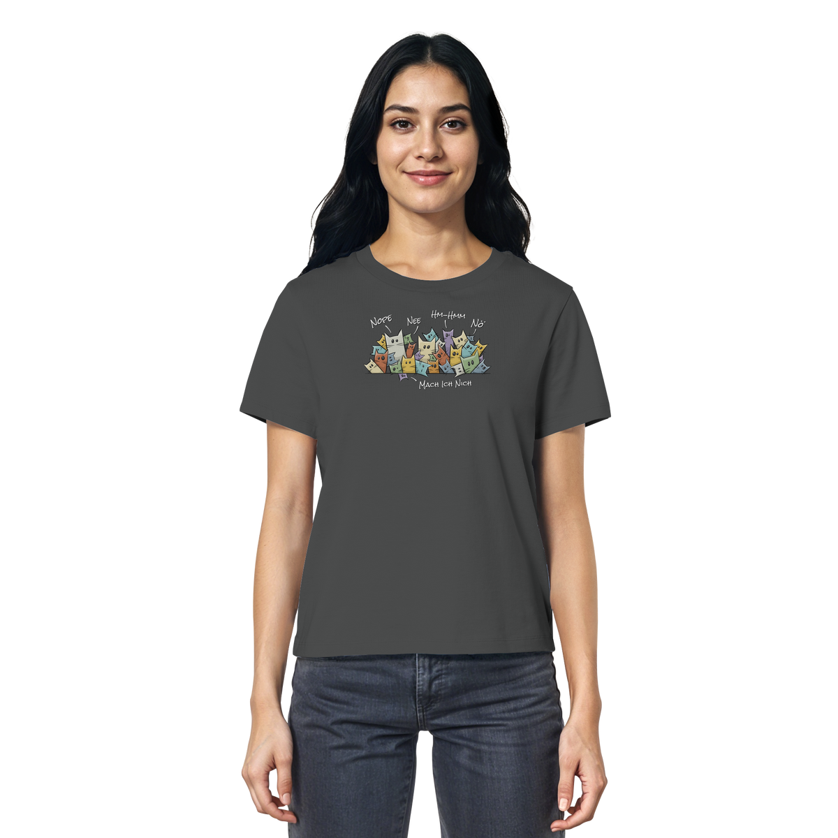 Nope, Nee, Nö Katzen - Ladies Organic Shirt