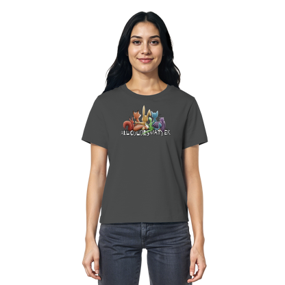 All Colors Matter! Regenbogen Tiere für Vielfalt - Ladies Organic Shirt