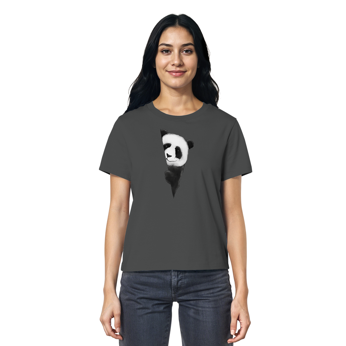 Panda Bär Illustration - Ladies Organic Shirt
