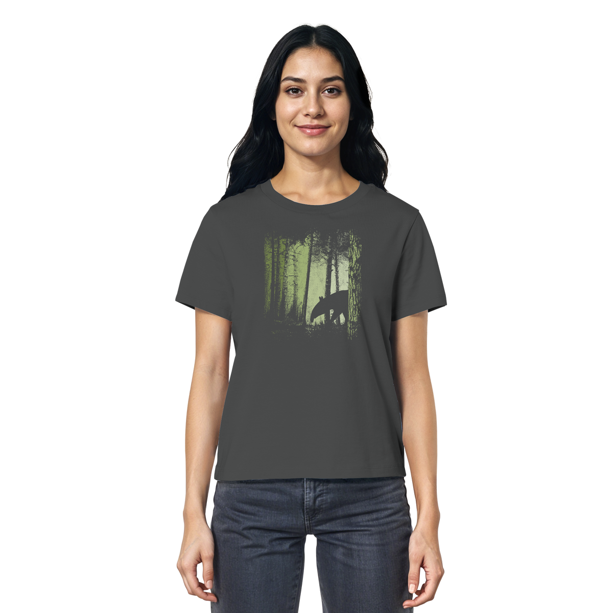Lässiger Tapir im Zwielicht Wald - Ladies Organic Shirt