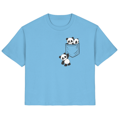 Kawaii Pandas in der Tasche - Ladies Organic Shirt