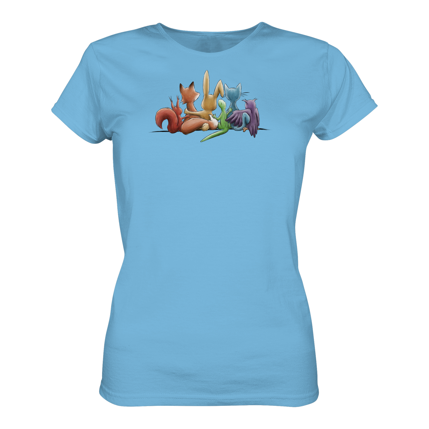 Regenbogen Tiere für Freundschaft, Toleranz und Vielfalt - Ladies Organic Shirt