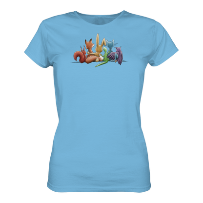 Regenbogen Tiere für Freundschaft, Toleranz und Vielfalt - Ladies Organic Shirt