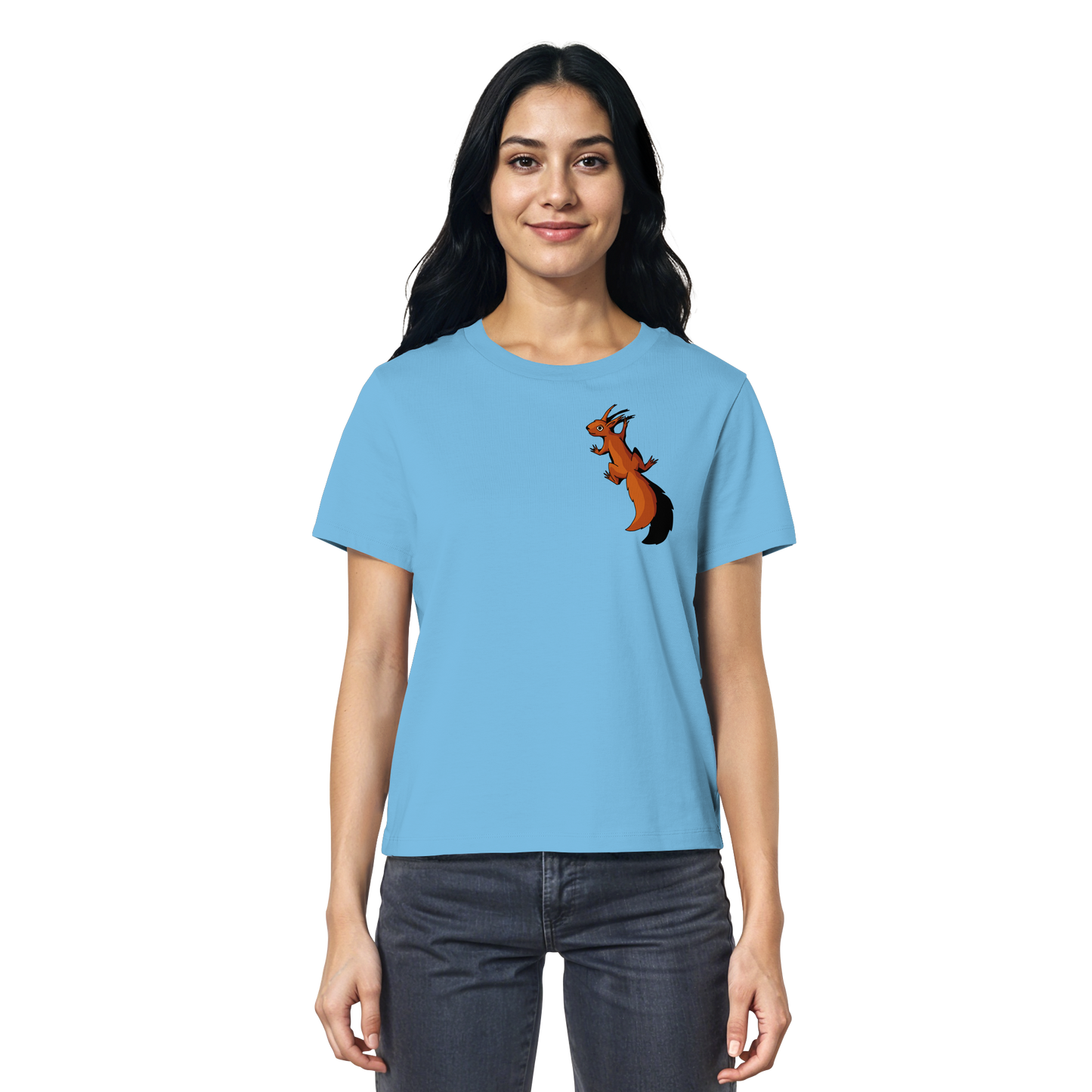 Süßes Eichhörnchen klettert - Ladies Organic Shirt