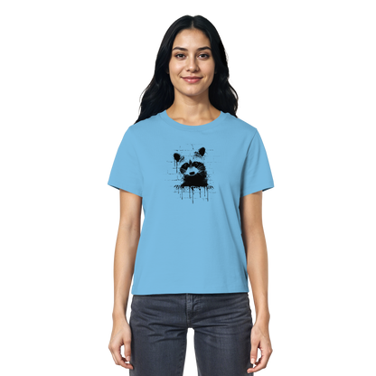 Funky Street Art Waschbär - Ladies Organic Shirt