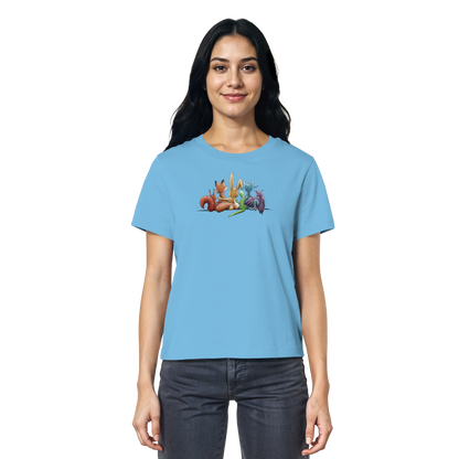 Regenbogen Tiere für Freundschaft, Toleranz und Vielfalt - Ladies Organic Shirt