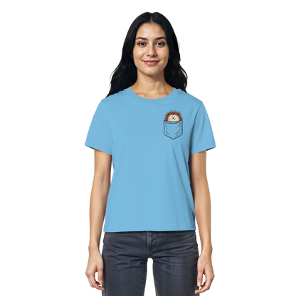 Lustiger Igel in Deiner Brust-Tasche - Ladies Organic Shirt