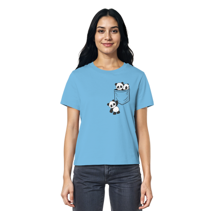 Kawaii Pandas in der Tasche - Ladies Organic Shirt