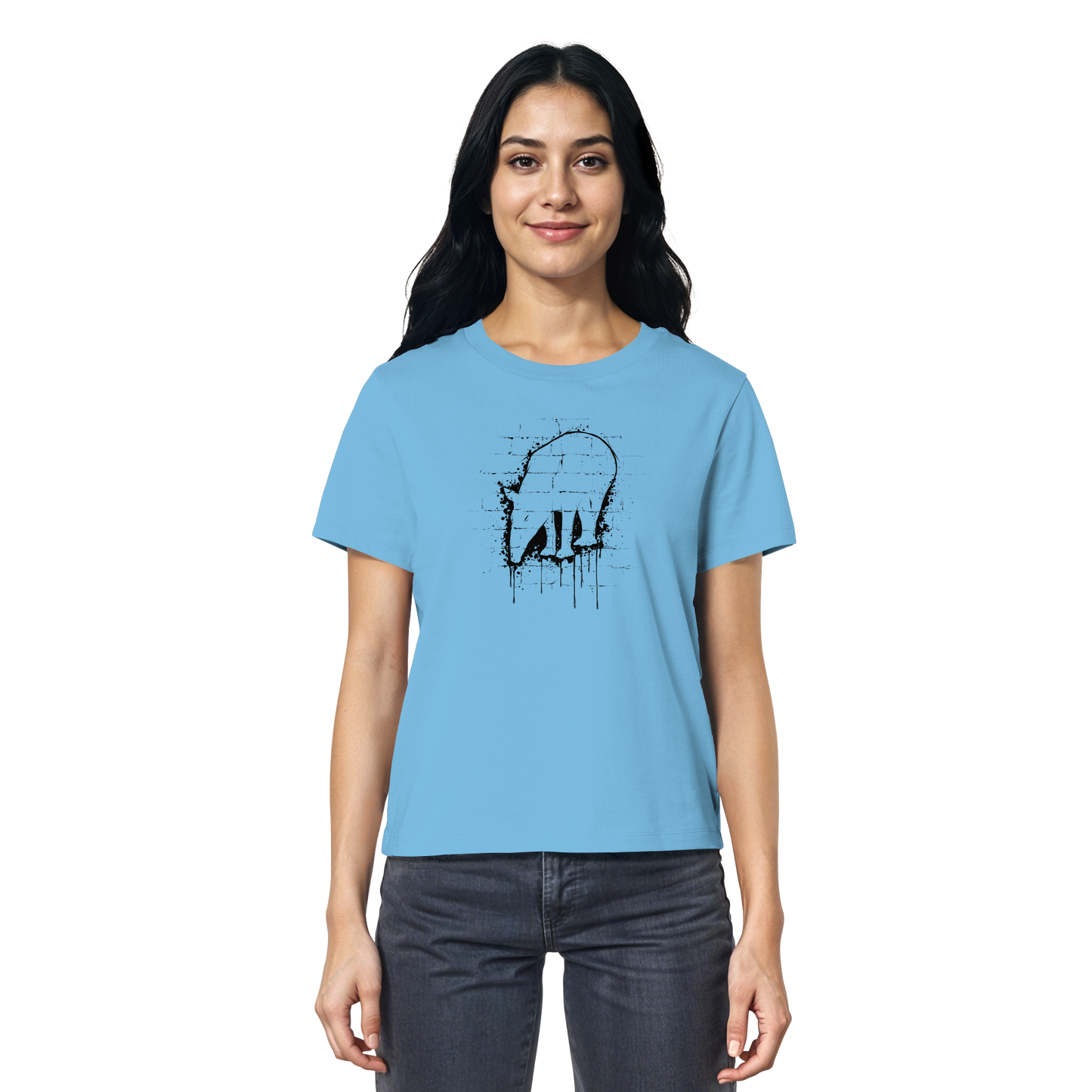 Urban Street Art Tapir Silhouette - Ladies Organic Shirt