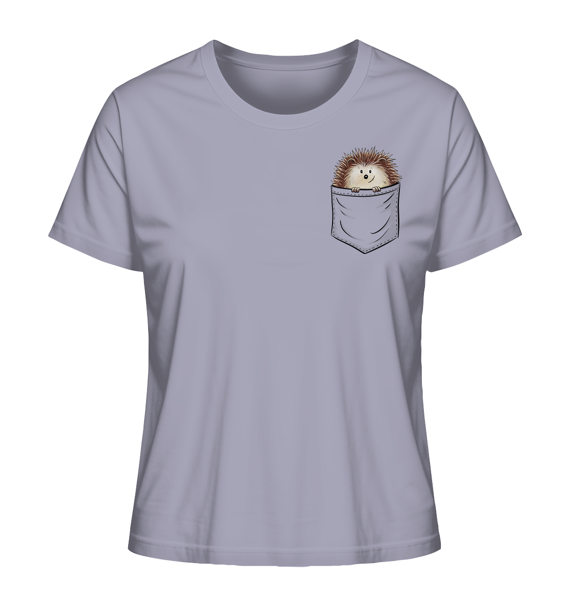 Lustiger Igel in Deiner Brust-Tasche - Ladies Organic Shirt