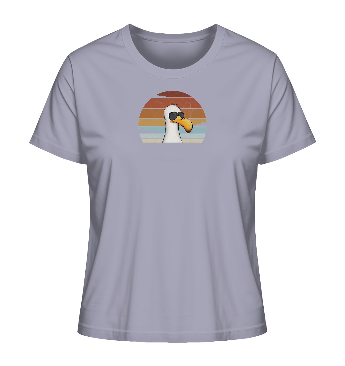 Cool lässige Retro Möwe - Ladies Organic Shirt