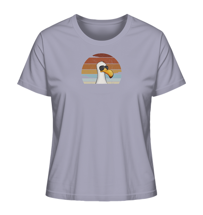 Cool lässige Retro Möwe - Ladies Organic Shirt