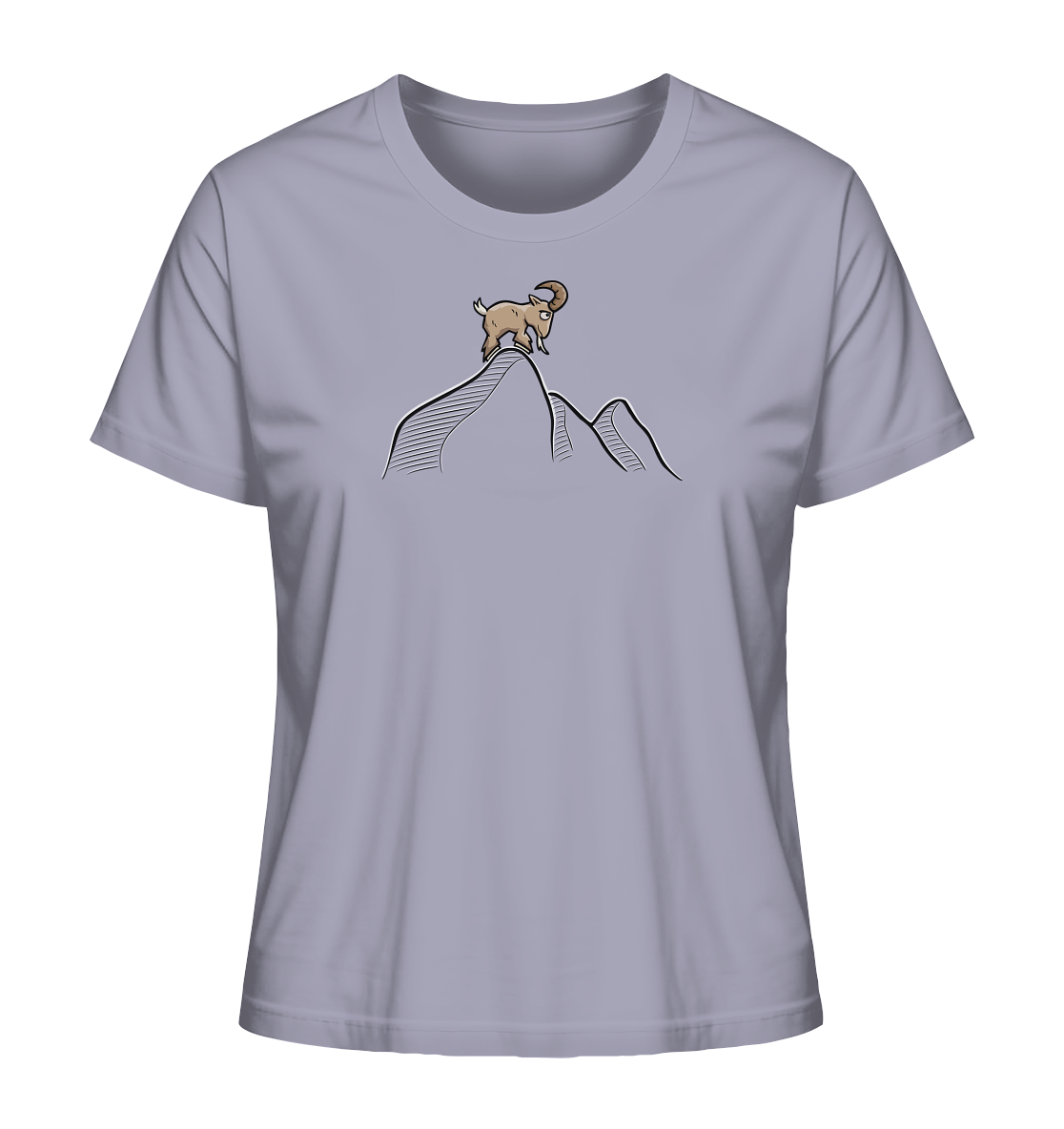 Ziegenbock in den Bergen - Ladies Organic Shirt