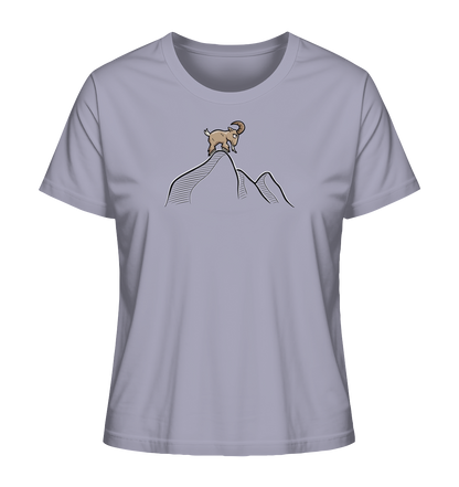 Ziegenbock in den Bergen - Ladies Organic Shirt