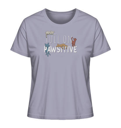 Full On Pawsitive! Gechillte Katzen - Ladies Organic Shirt