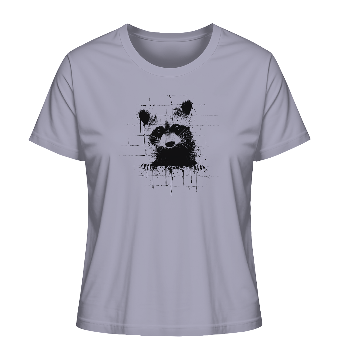 Funky Street Art Waschbär - Ladies Organic Shirt