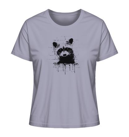 Funky Street Art Waschbär - Ladies Organic Shirt