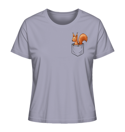 Lässiges Eichhörnchen In Tasche - Ladies Organic Shirt