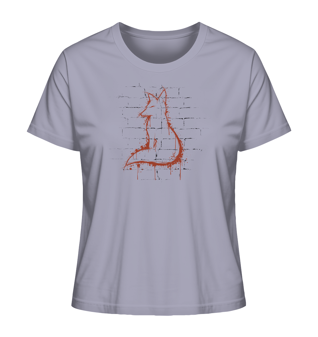 Street Art Fuchs Silhouette - Ladies Organic Shirt