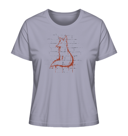 Street Art Fuchs Silhouette - Ladies Organic Shirt