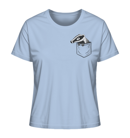 Lustig gemütlicher Dachs In der Tasche - Ladies Organic Shirt