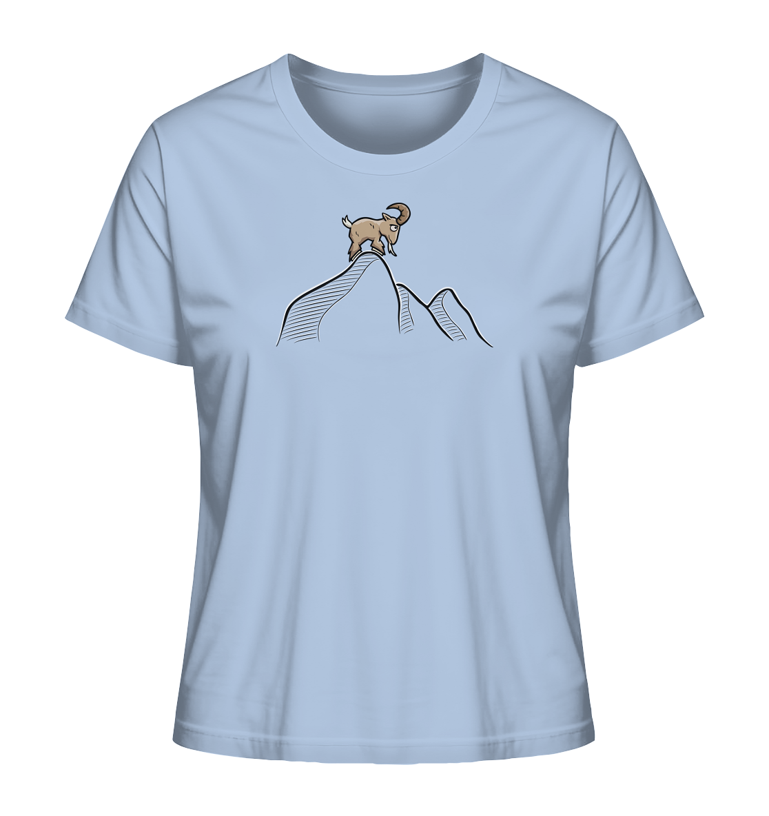 Ziegenbock in den Bergen - Ladies Organic Shirt