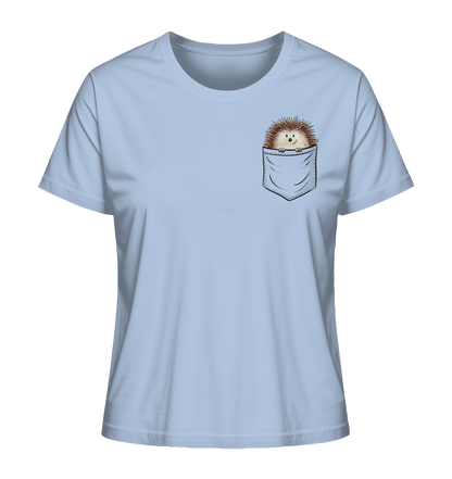 Lustiger Igel in Deiner Brust-Tasche - Ladies Organic Shirt