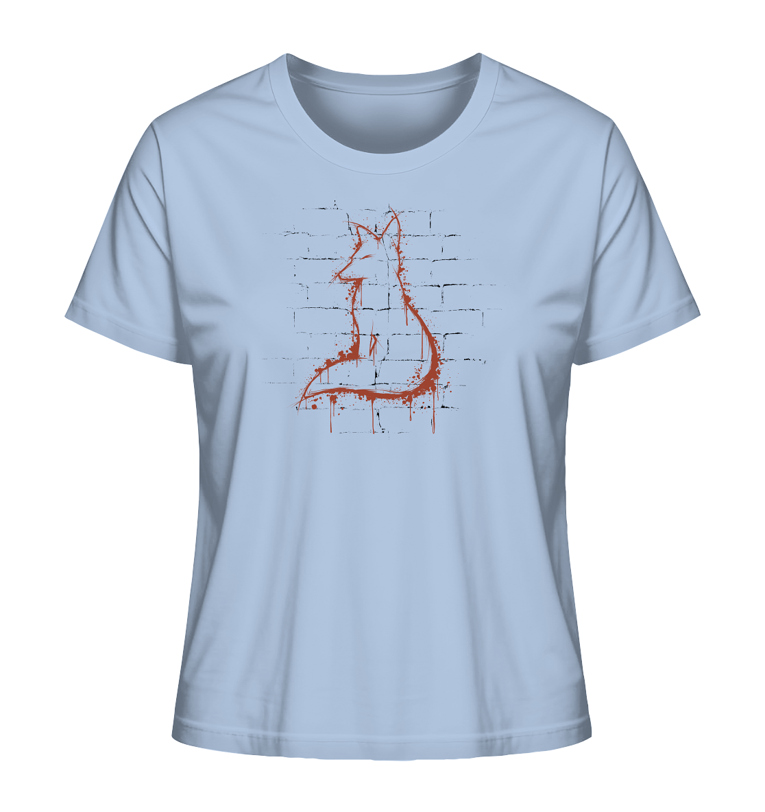 Street Art Fuchs Silhouette - Ladies Organic Shirt