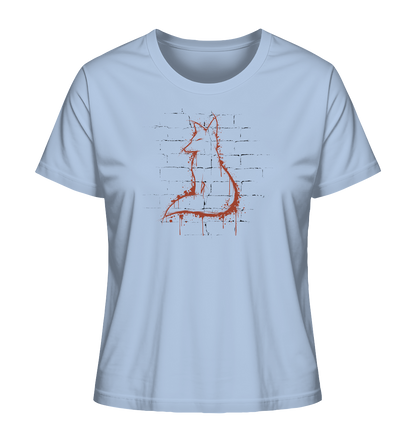 Street Art Fuchs Silhouette - Ladies Organic Shirt
