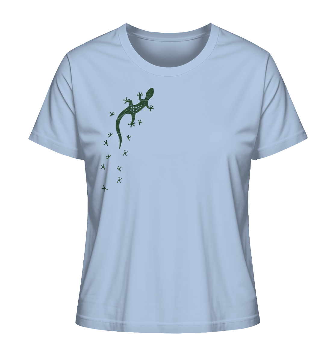 Gecko Eidechse Silhouette dunkel - Ladies Organic Shirt