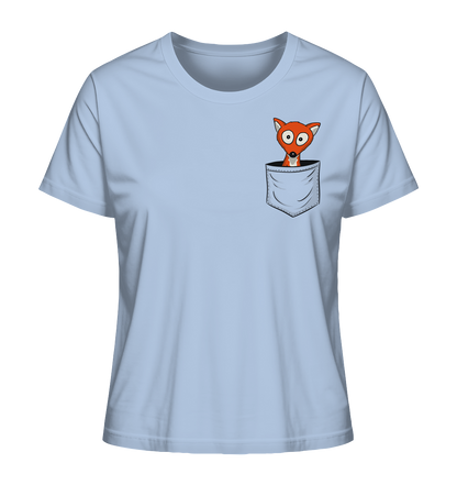Fuchs in der Brusttasche | Taschen-Fuchs - Ladies Organic Shirt