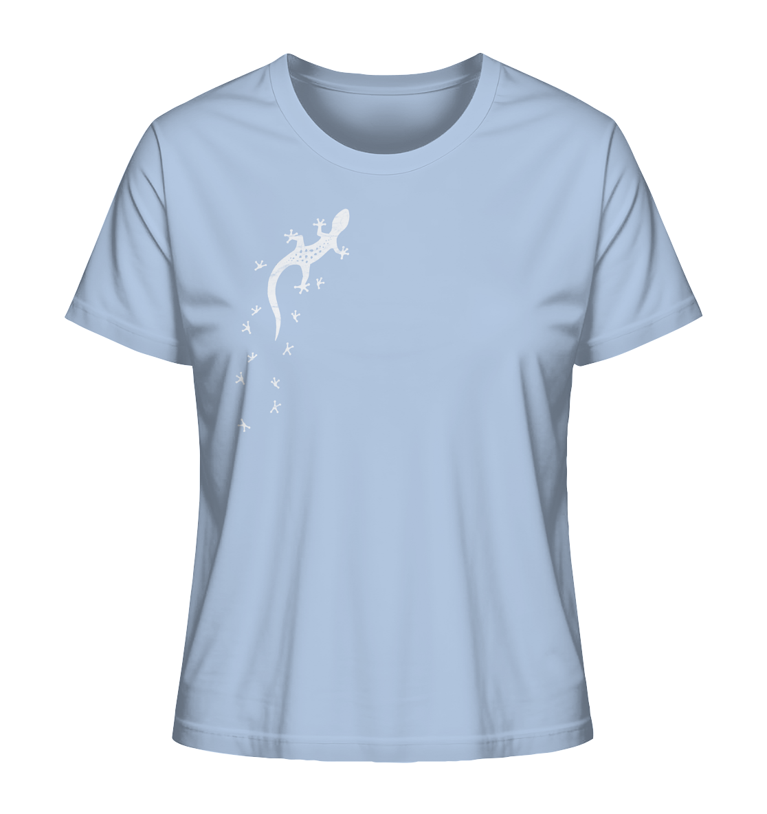 Gecko Eidechse Silhouette hell - Ladies Organic Shirt