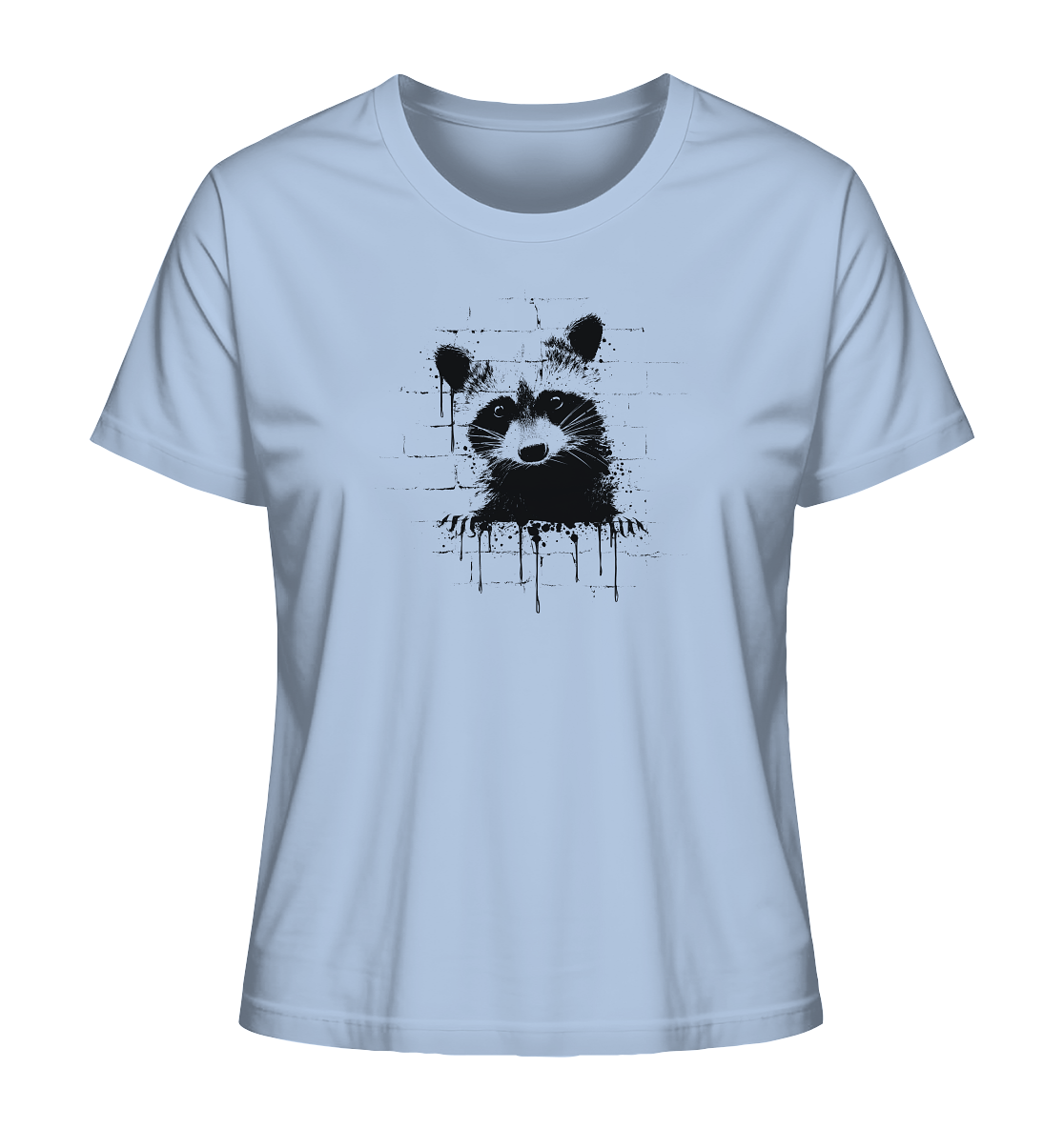 Funky Street Art Waschbär - Ladies Organic Shirt