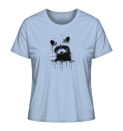 Funky Street Art Waschbär - Ladies Organic Shirt