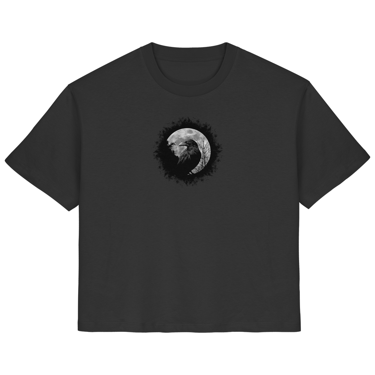 Schwarzer Rabe bei Vollmond  - Ladies Organic Shirt