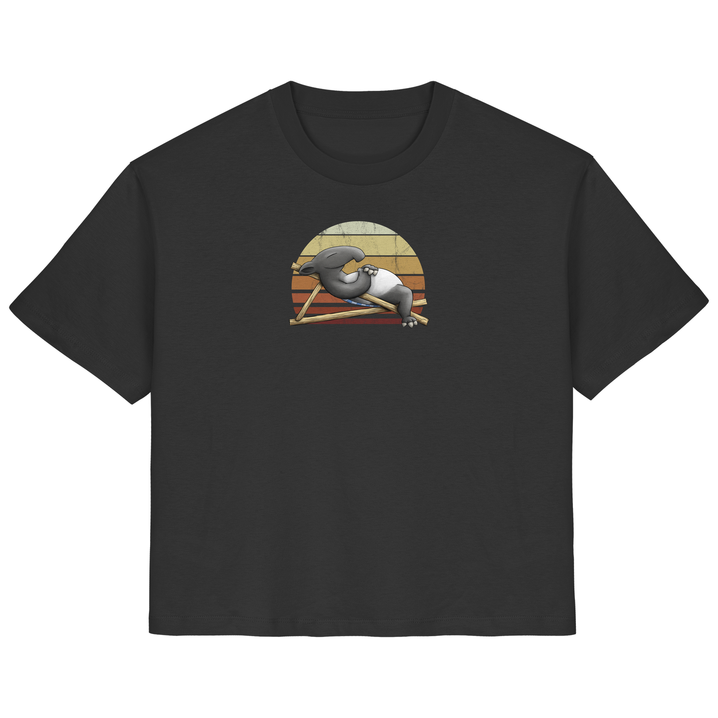 Lässiger Retro Sundown Tapir - Ladies Organic Shirt